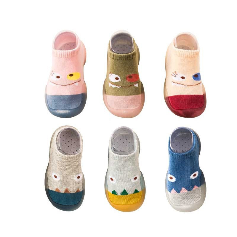 Spring and Autumn Children's Indoor and Outdoor Socks Shoes Baby Step Shoes Boys and Girls Summer Breathable Little Monster Wear resistant Board Shoes