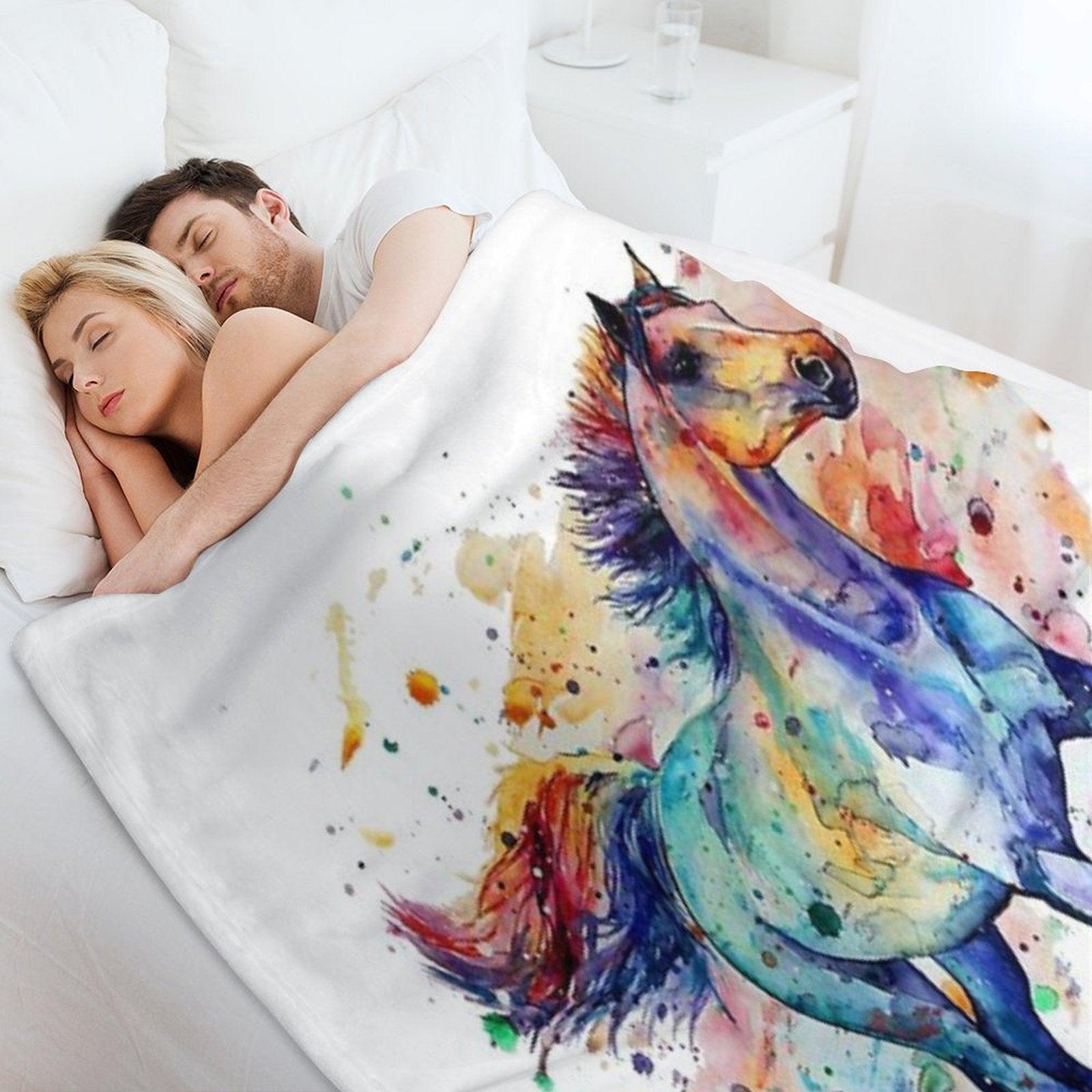 Horse Art Throw Blanket