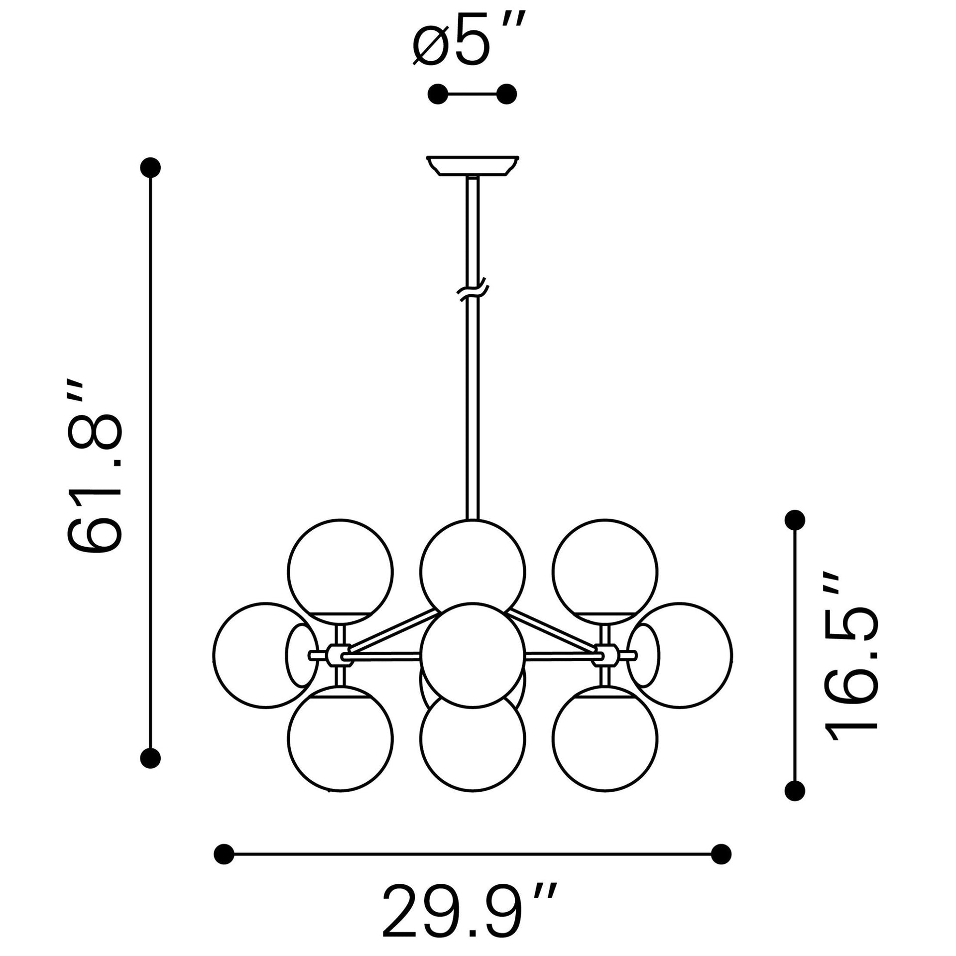 Belfast Ceiling Lamp Black