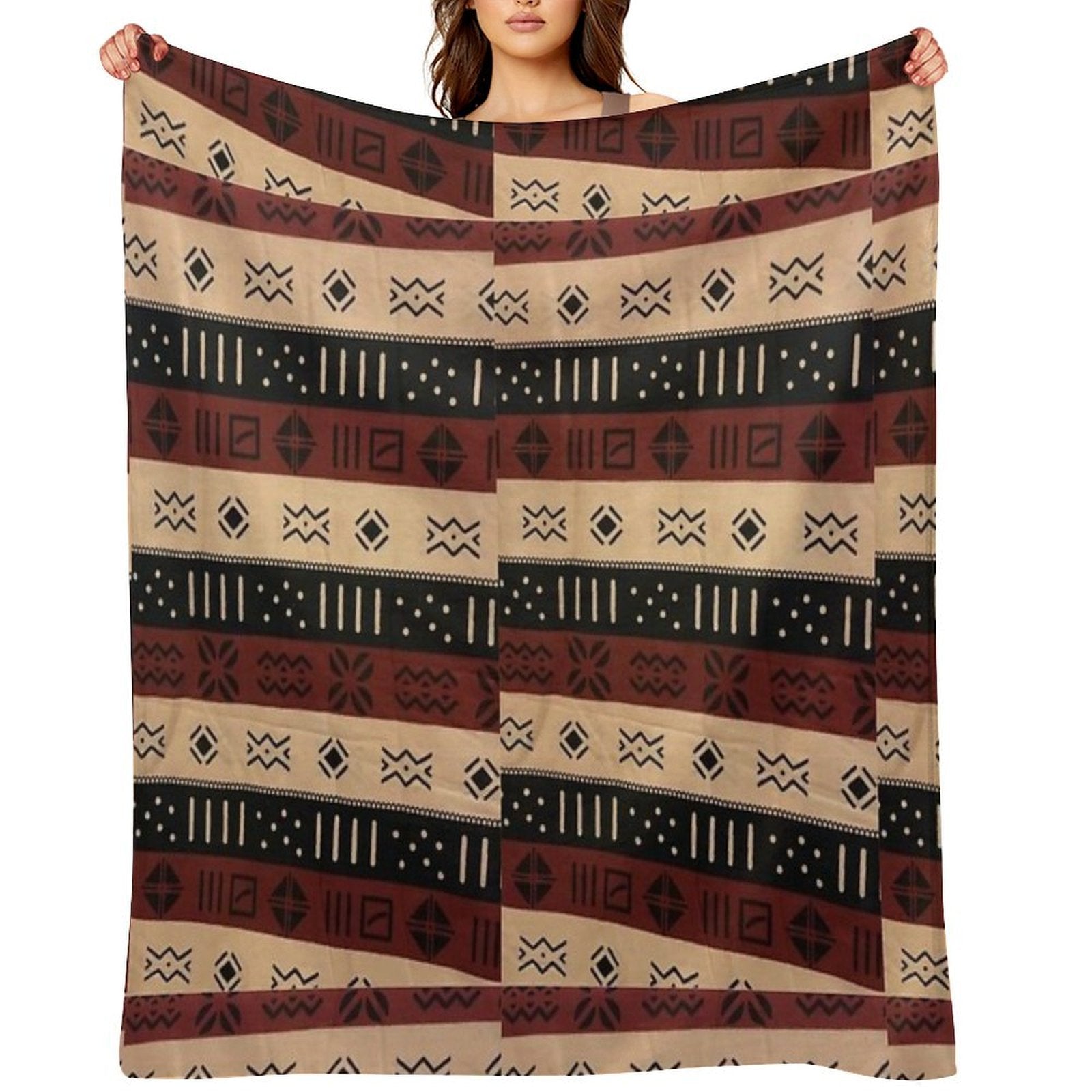 Indigenous Patterns of Earth. Designed by Amarican10. Premium Throw Blanket