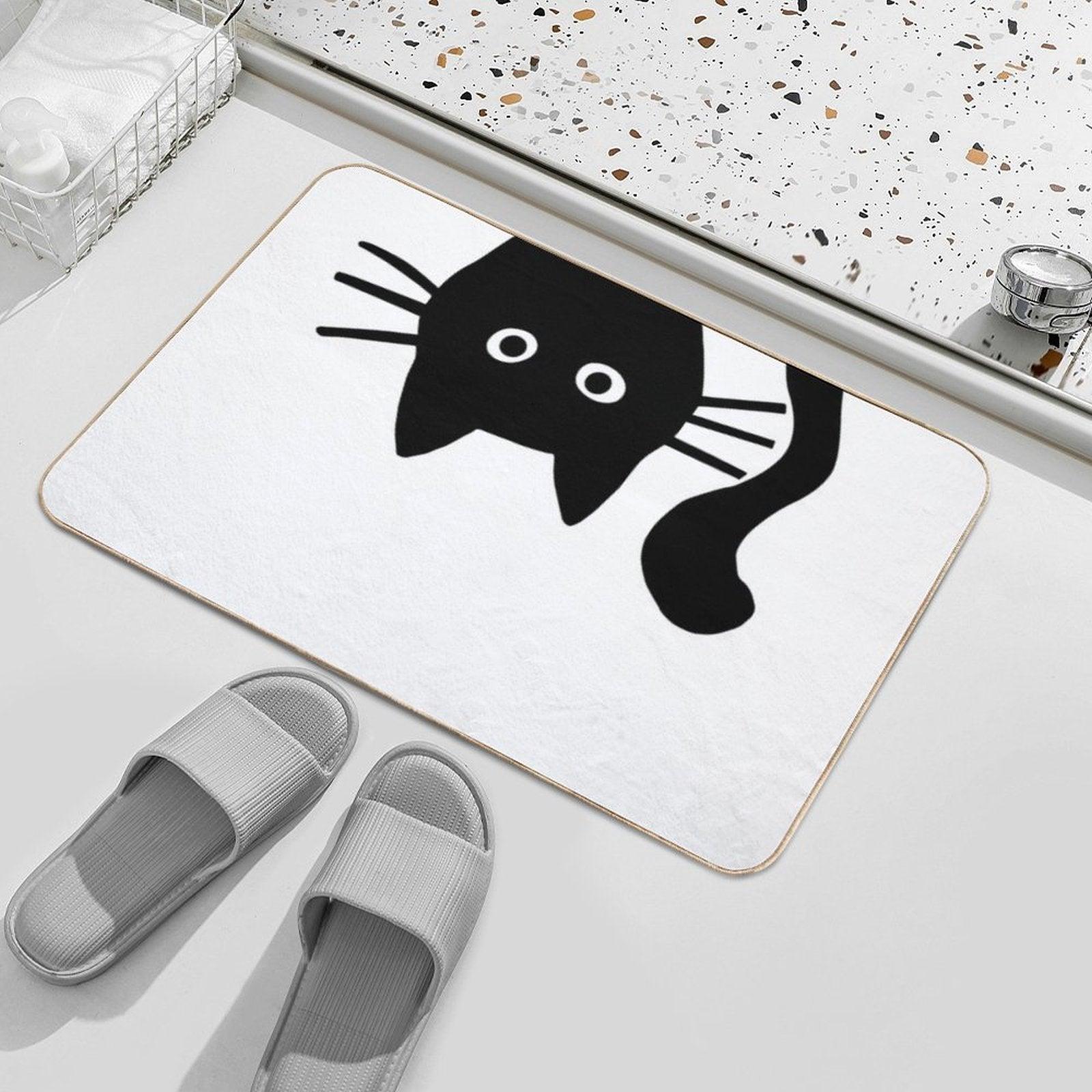 Funny Black Cat Bath Mat