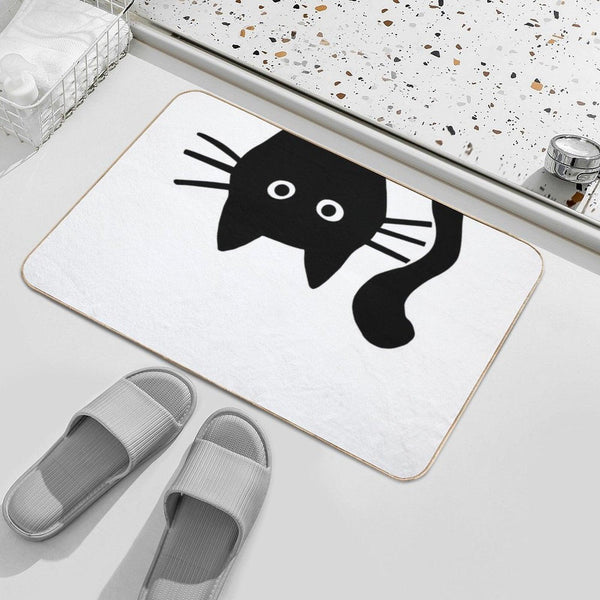 Funny Black Cat Bath Mat