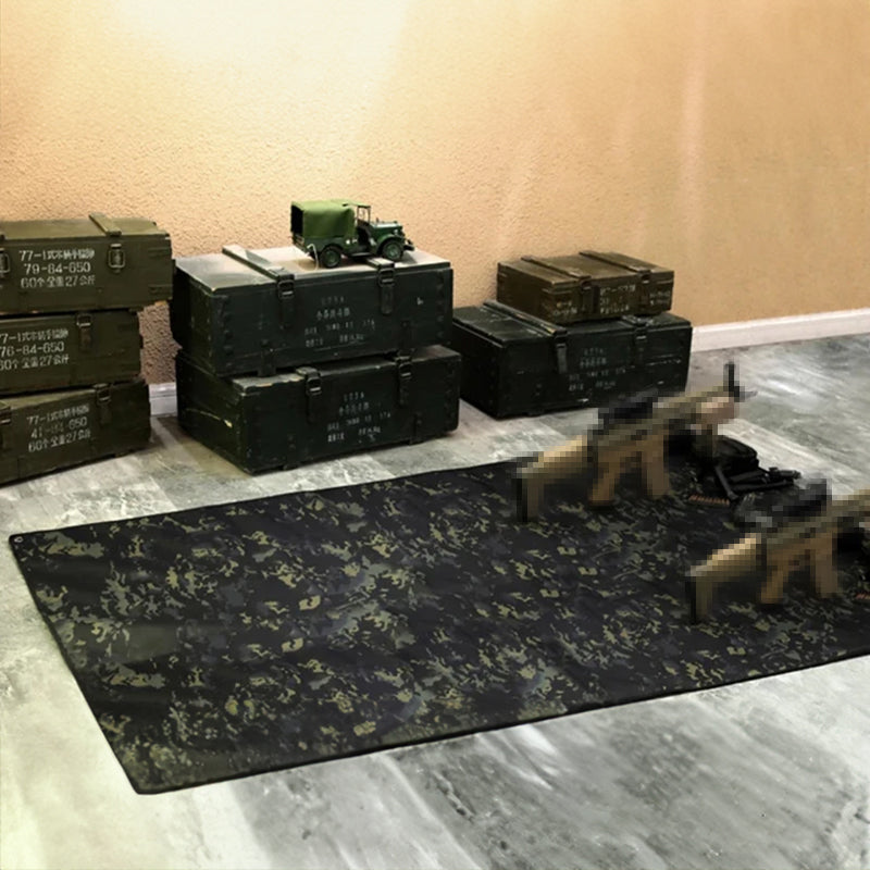 Outdoor non-slip shooting mat: double, portable, tactical, multi-use for training/camping.