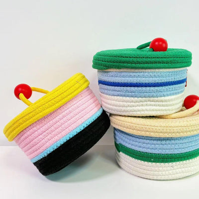 Home Cotton Weaving Storage Basket Ins Wind Vegetable Toy Storage Basket Living Room Miscellaneous Display Underwear Storage Basket