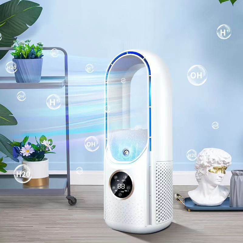 Six - speed timed silent AC cooling fan, new mini portable AC, USB air cooler, bladeless electric fan.