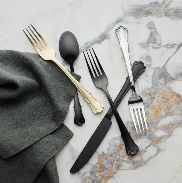James Street Satin Black 20 Piece Flatware Set by Oneida - Gifts for You 'n Me