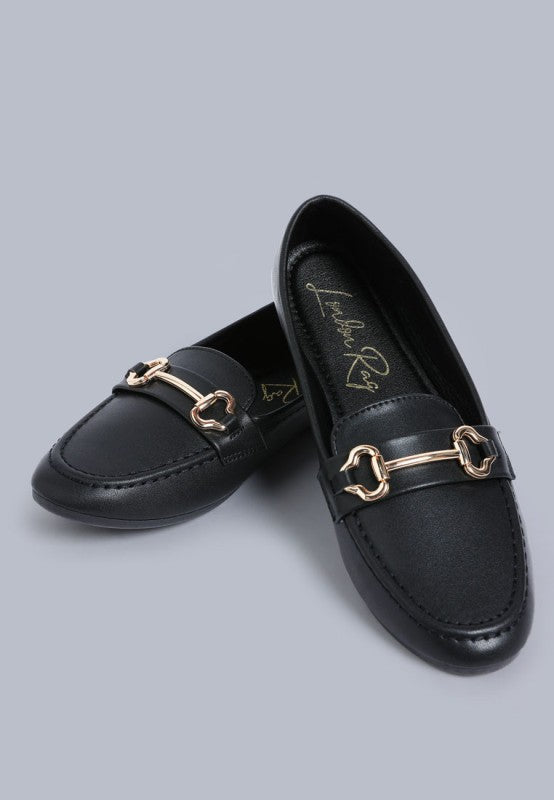 Pingle Horsebit Faux Leather Loafers