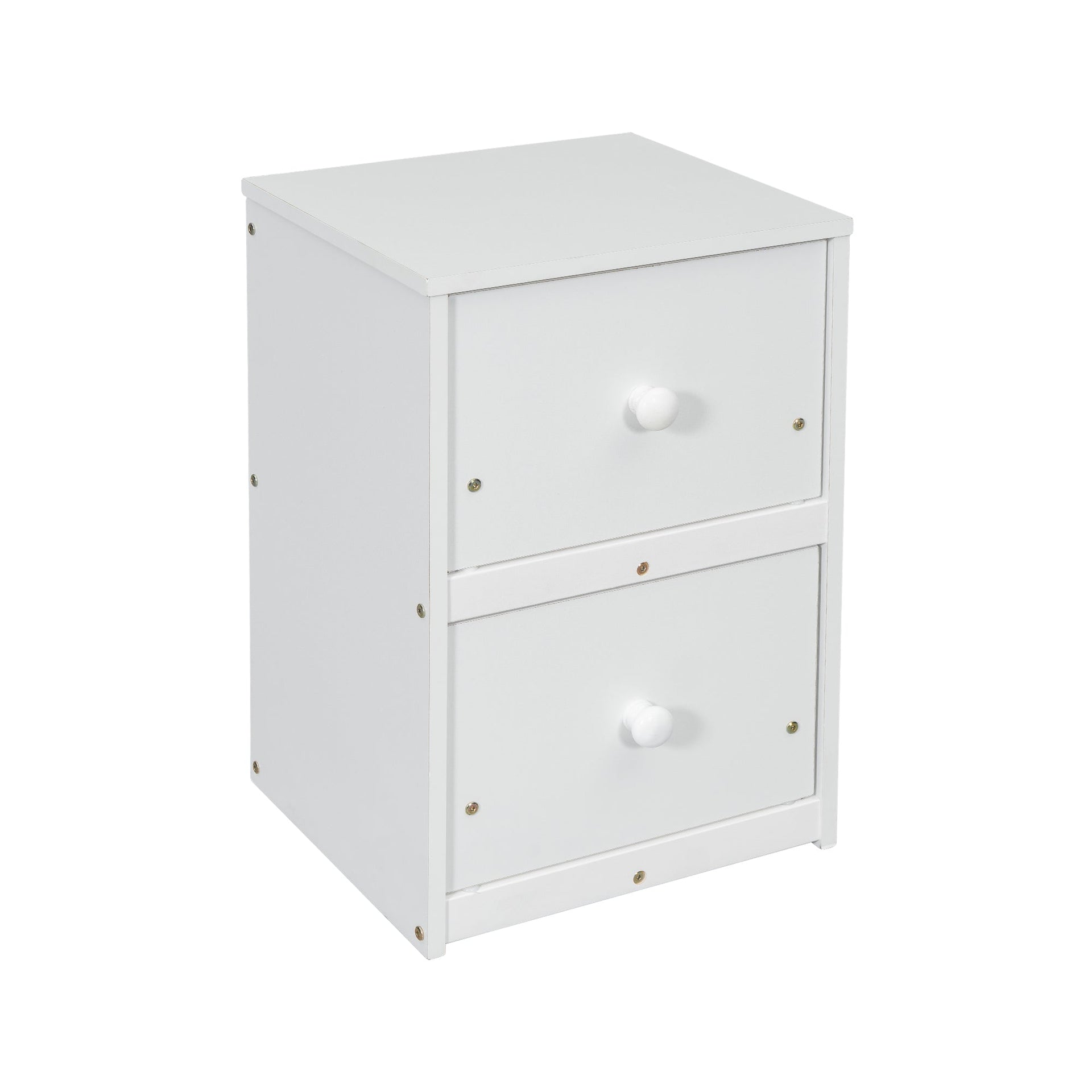 Twin Loft Wood Bed with Under-bed, Built-in Desk, a Storage Cabinet of 2 Drawers, Guardrails, Ladder,White