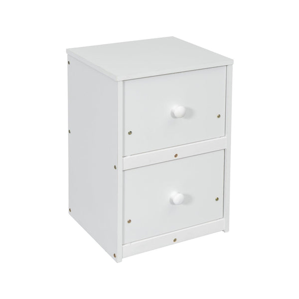 Twin Loft Wood Bed with Under-bed, Built-in Desk, a Storage Cabinet of 2 Drawers, Guardrails, Ladder,White