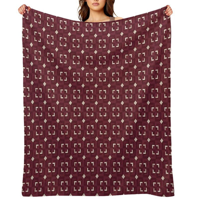 Red Pattern - Board Multi-functional Throw Blanket