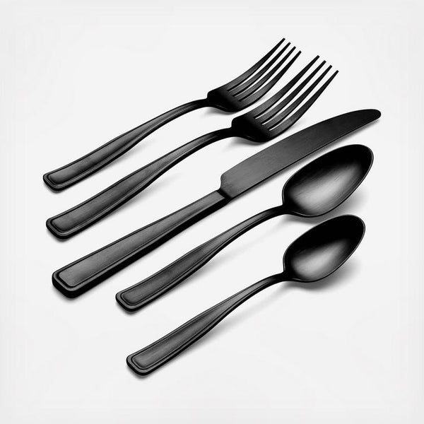 Reid Vintage Black 20 Piece Flatware Set Service for 4 by Oneida