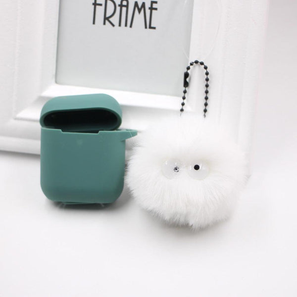 Spirited Away Dust Elf briquettes keychain pendant plush round student bag key pendant gift