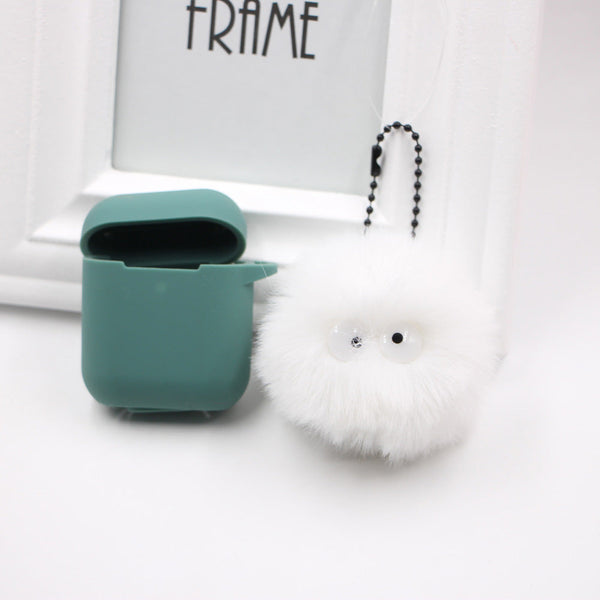 Spirited Away Dust Elf briquettes keychain pendant plush round student bag key pendant gift