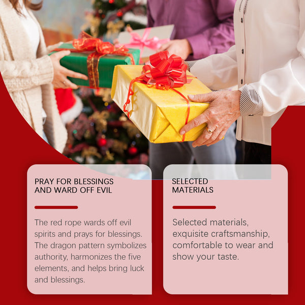 Red Rope Dragon Bracelet Traditional Elements Designed For Men And Women Couples Universal Bracelet Gift Daily Portable