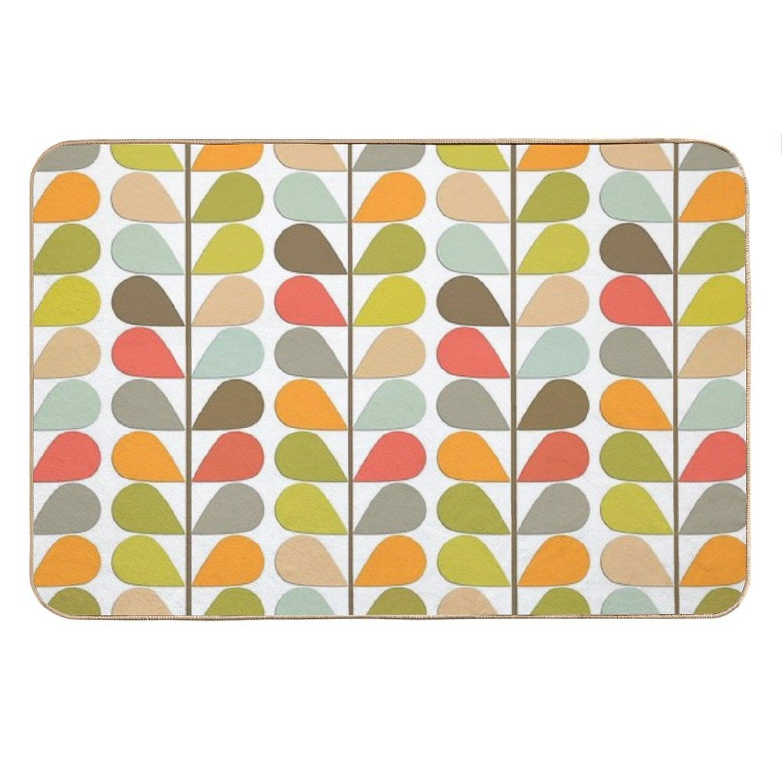 Retro 60s Midcentury Modern Pattern Bath Mat