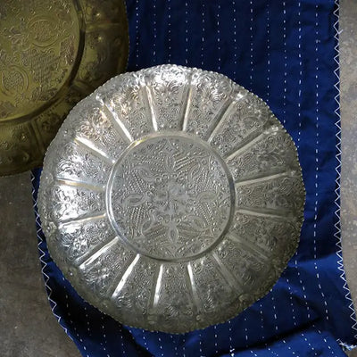 Vintage Moroccan Silver Tray