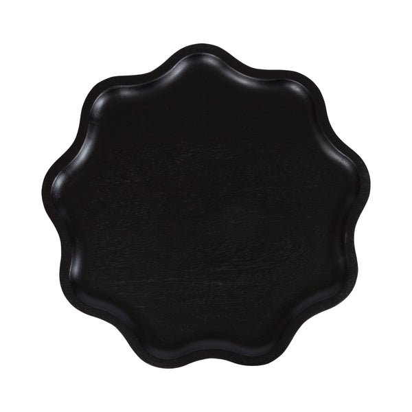 Alezar Scallop Wood Side Table