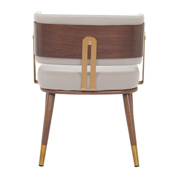 Brew Dining Chair Beige & Walnut