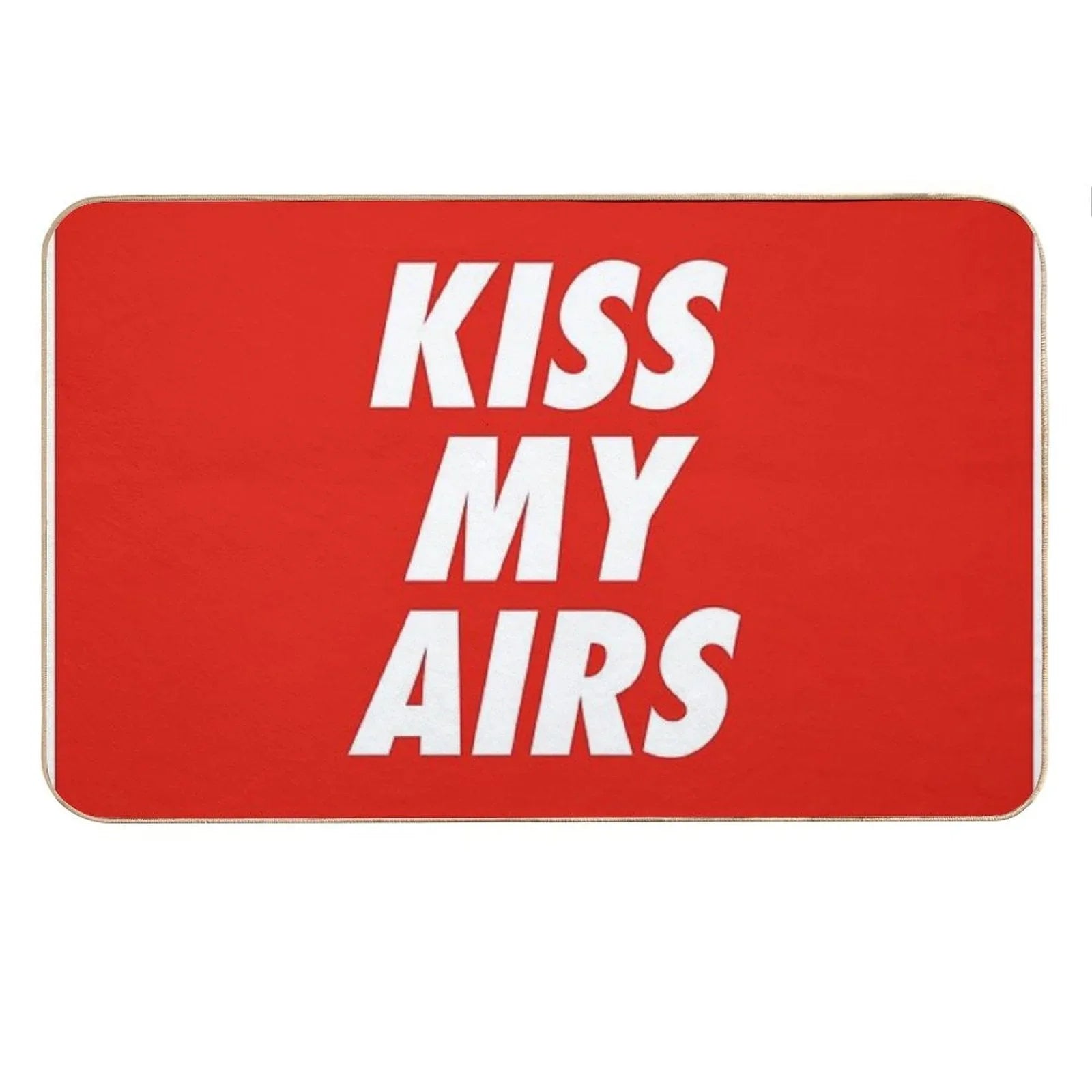 Kiss My Airs Sneaker Head Hype Red & White Bath Mat