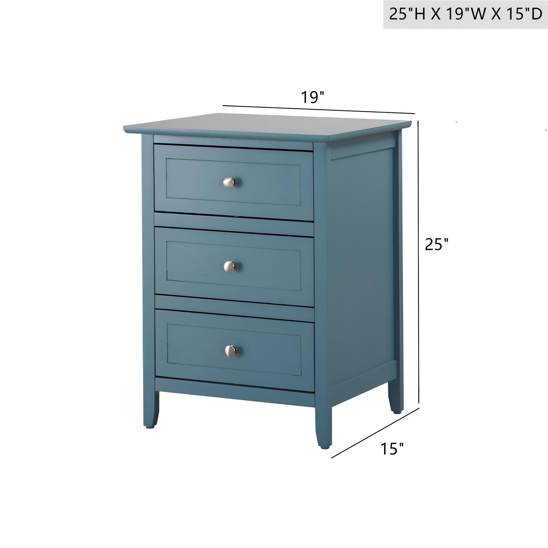 Teal Accent Nightstand For Modern Bedrooms