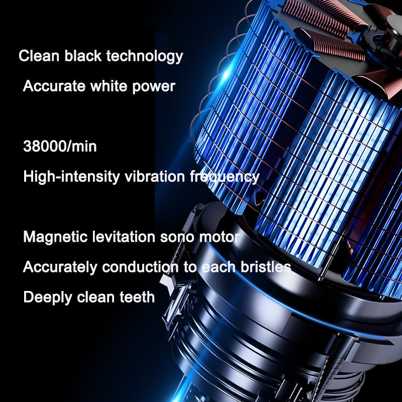 Adult electric toothbrush with three sides rechargeable sonic vibration waterproof electric toothbrush