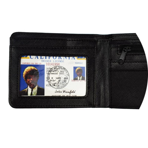 Pulp Fiction Jules Wallet with zipper Coin Pocket Bad Mother Letters Boys Wallet Card Holder Vintage Gift Purse
