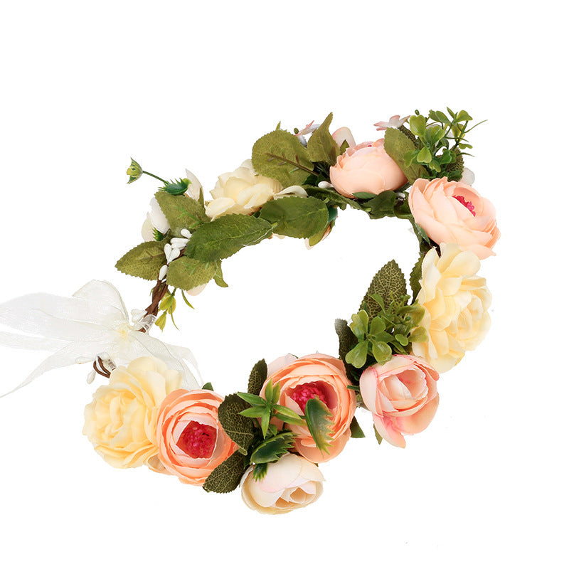 Wreath, European and American fashion, women's simulated flower hair accessories, Hawaiian wedding photography, headwear, headwear for women