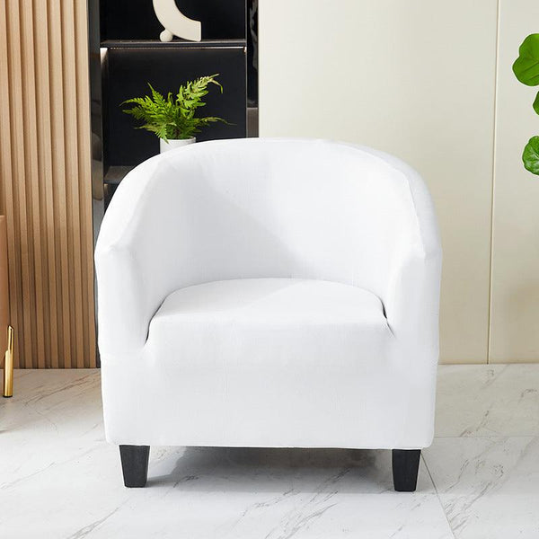 Elastic solid color semi-circular sofa cover, internet cafe, sand caf é, hotel leisure booth, all inclusive, single sofa chair cover
