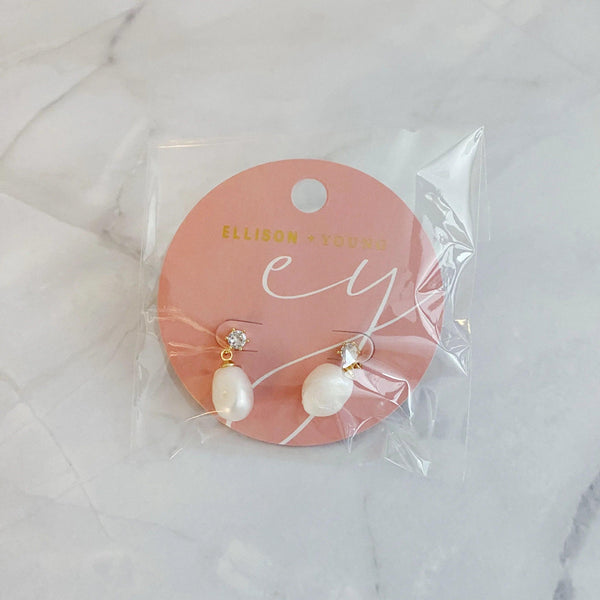 Classy Freshwater Pearl Dangle Earrings - Gifts for You 'n Me