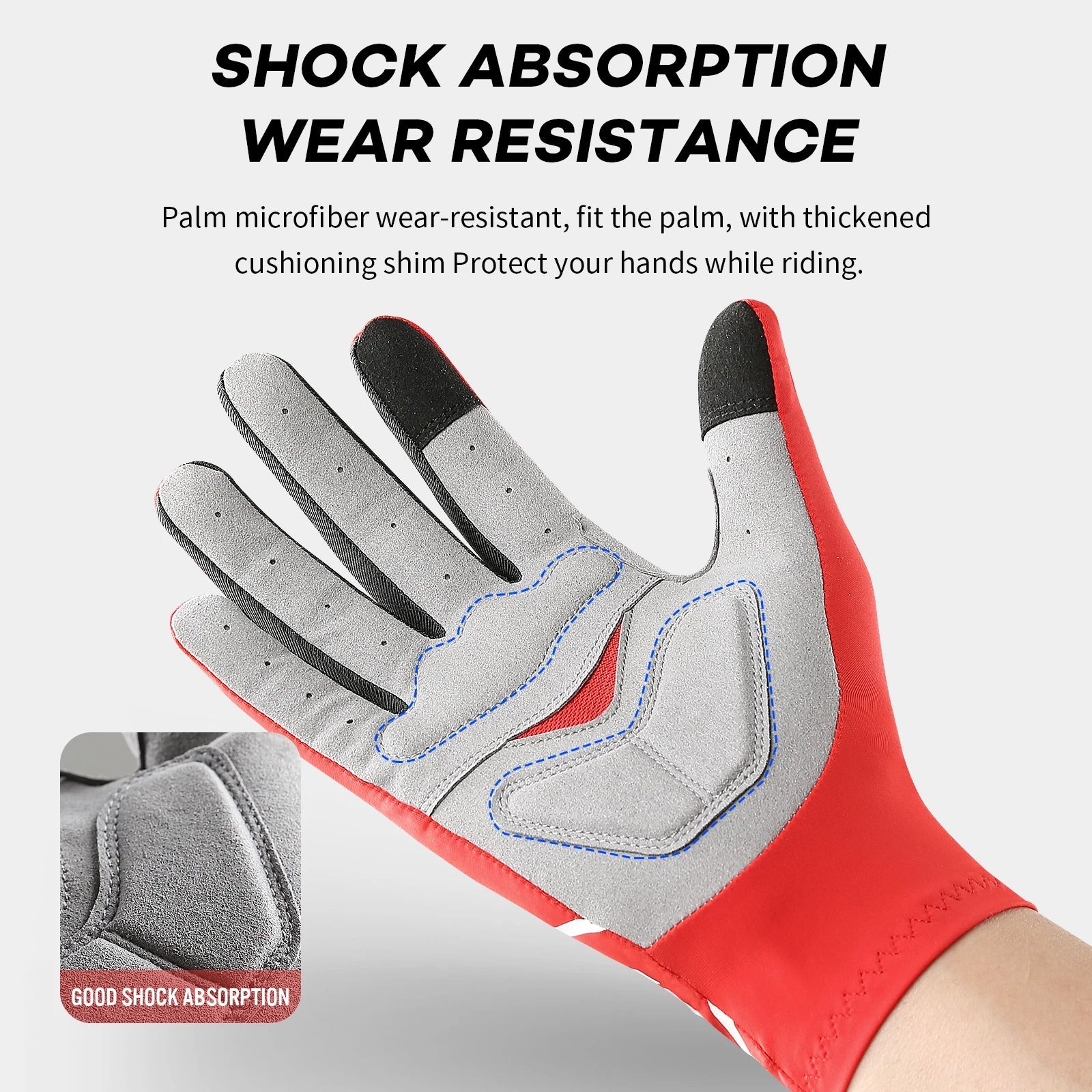 Outdoor mountain bike riding gloves shock-absorbing and anti-skid bike gloves