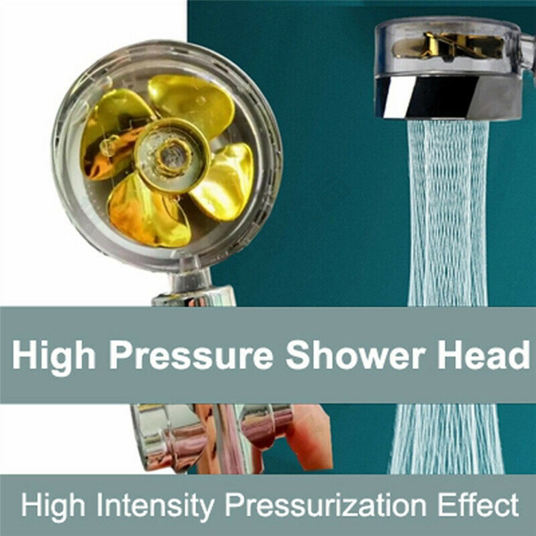 Onder Druk Douchekop Shower Nozzle Water-saving Flow 360 Rotating High-pressure Nozzle With Small Fan