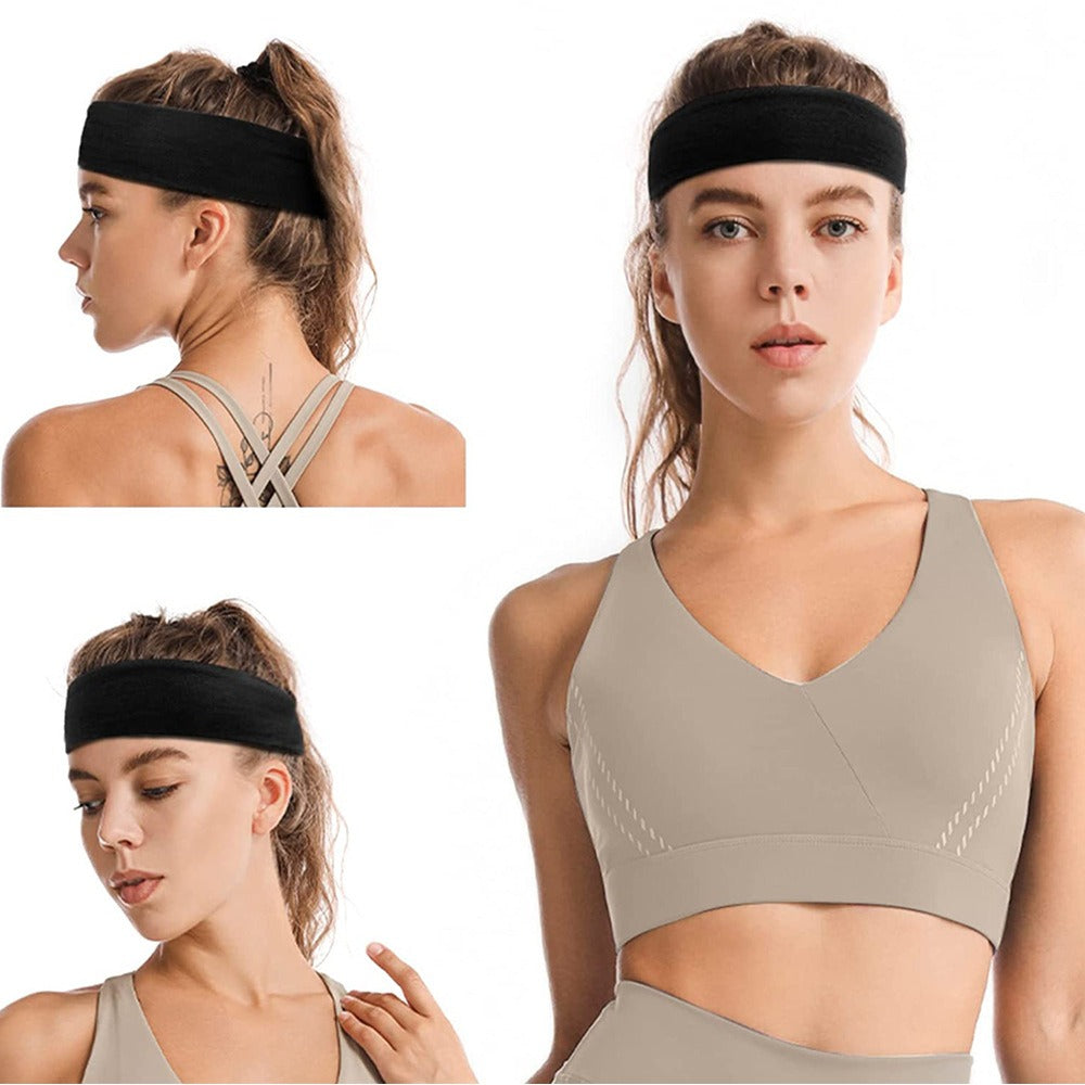 Simple Sports Headband Running Sports Anti Sweating Yoga Headband Unisex Solid Color Single Loop Headband