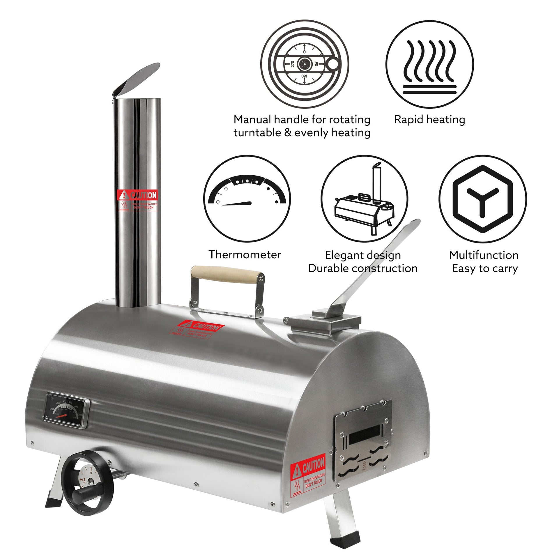 Silver Pizza Oven Outdoor 12