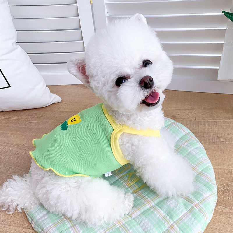 Mile Pet Dog Slim Summer Sheer Schnauzer Pome Teddy Small Dog Bears Cat Clothes