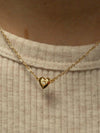 Zircon Heart Pendant Necklace