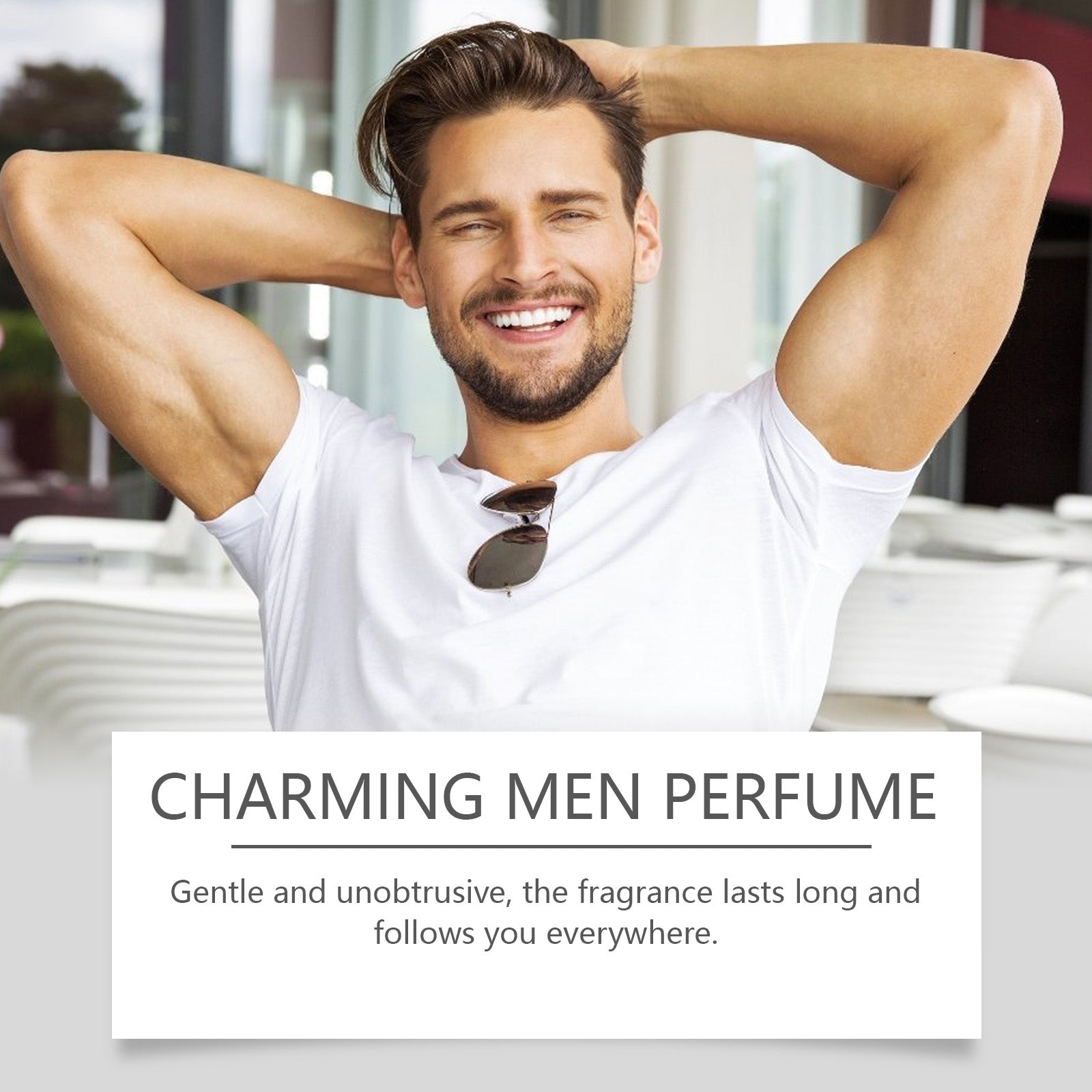 Men's Floral Pheromones Fragrance Lasting Fragrance Exudes Male Charm Niche Wooden Portable Ball Bearing Perfume