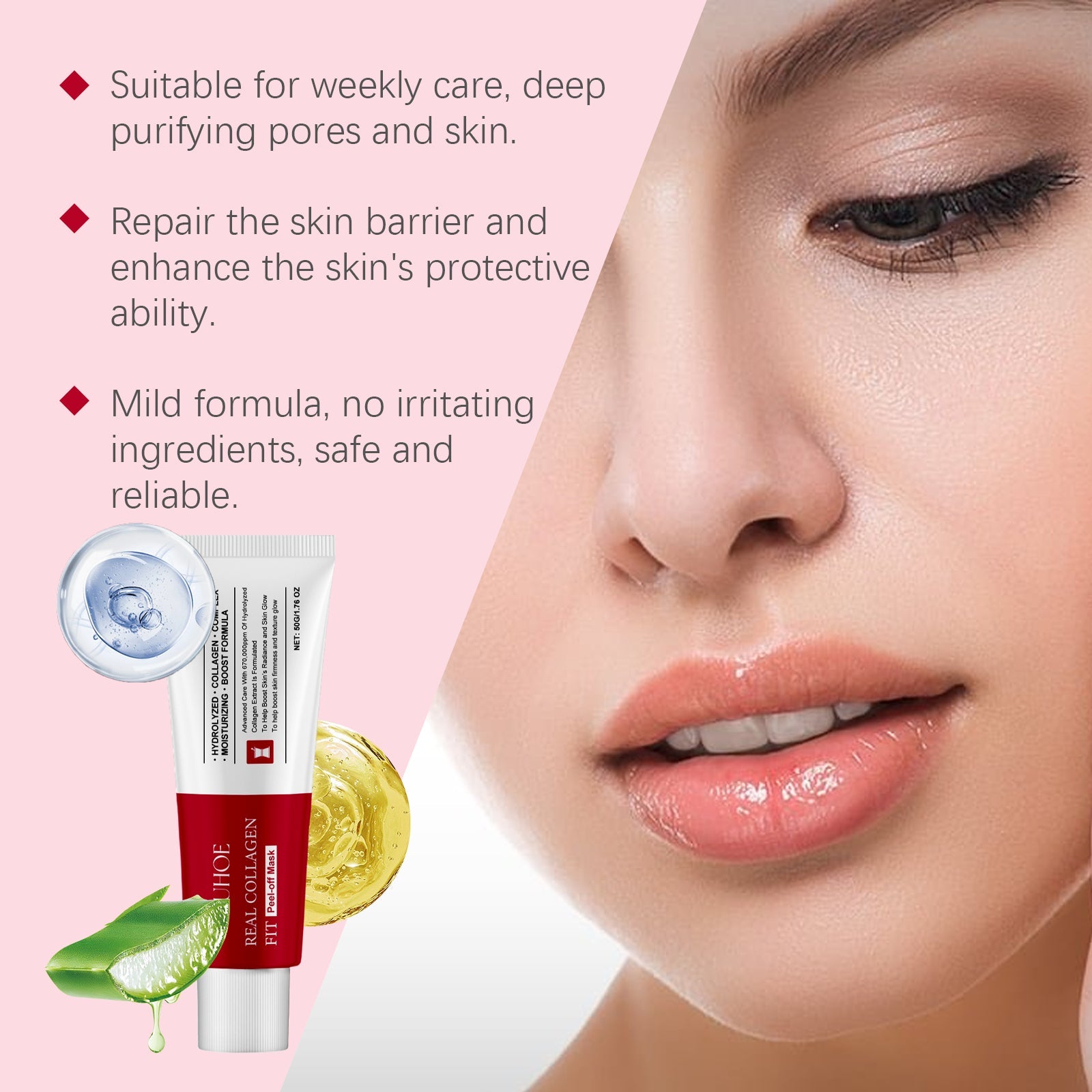 Collagen Tearing Mask Nourishes, Moisturizes, Firming And Firming Collagen Mask For Tender Skin
