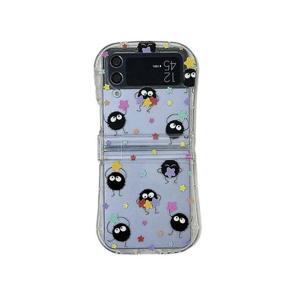 Cute Coal Ball Slim Waist Foldable Phone Case for Samsung Galaxy Z Flip 4/5/6/7