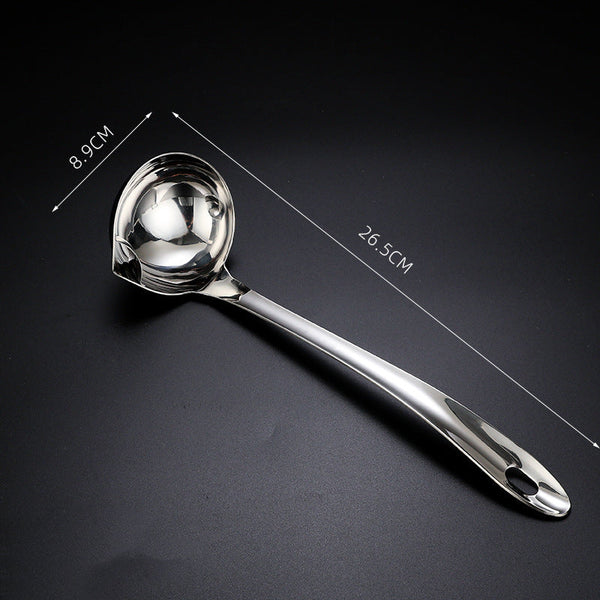 304 stainless steel oil separating spoon oil draining and filtering tool soup spoon