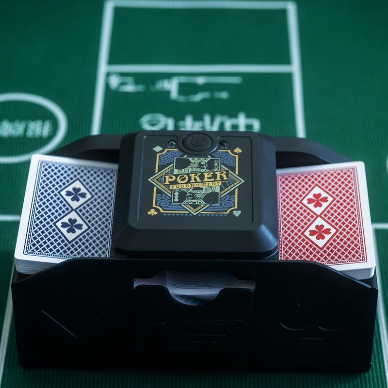3 - sec Silent ABS Card Shuffler for Games , silent, made of ABS. For poker, board and family games.