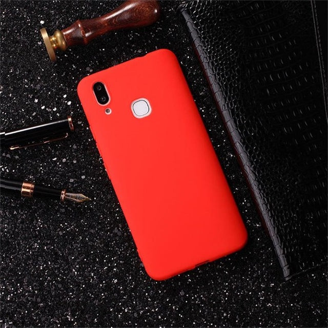 Solid Color Soft Case For Vivo X21Case Vivo Case Silicone Back Cover For Vivo X20 Coques Capa Funda