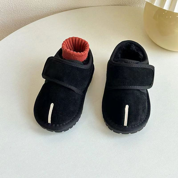 Baby Cotton Shoes Autumn/Winter New Children's Velvet Shoes Men's and Women's Shoes Fake Split Toe Snow Boots