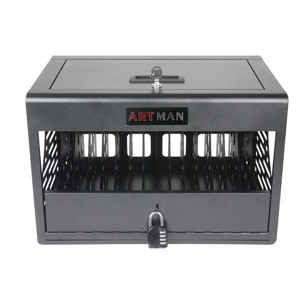 16 Bay Charging Cabinet for Laptop Chromebook Locking Charging Station-BLACK