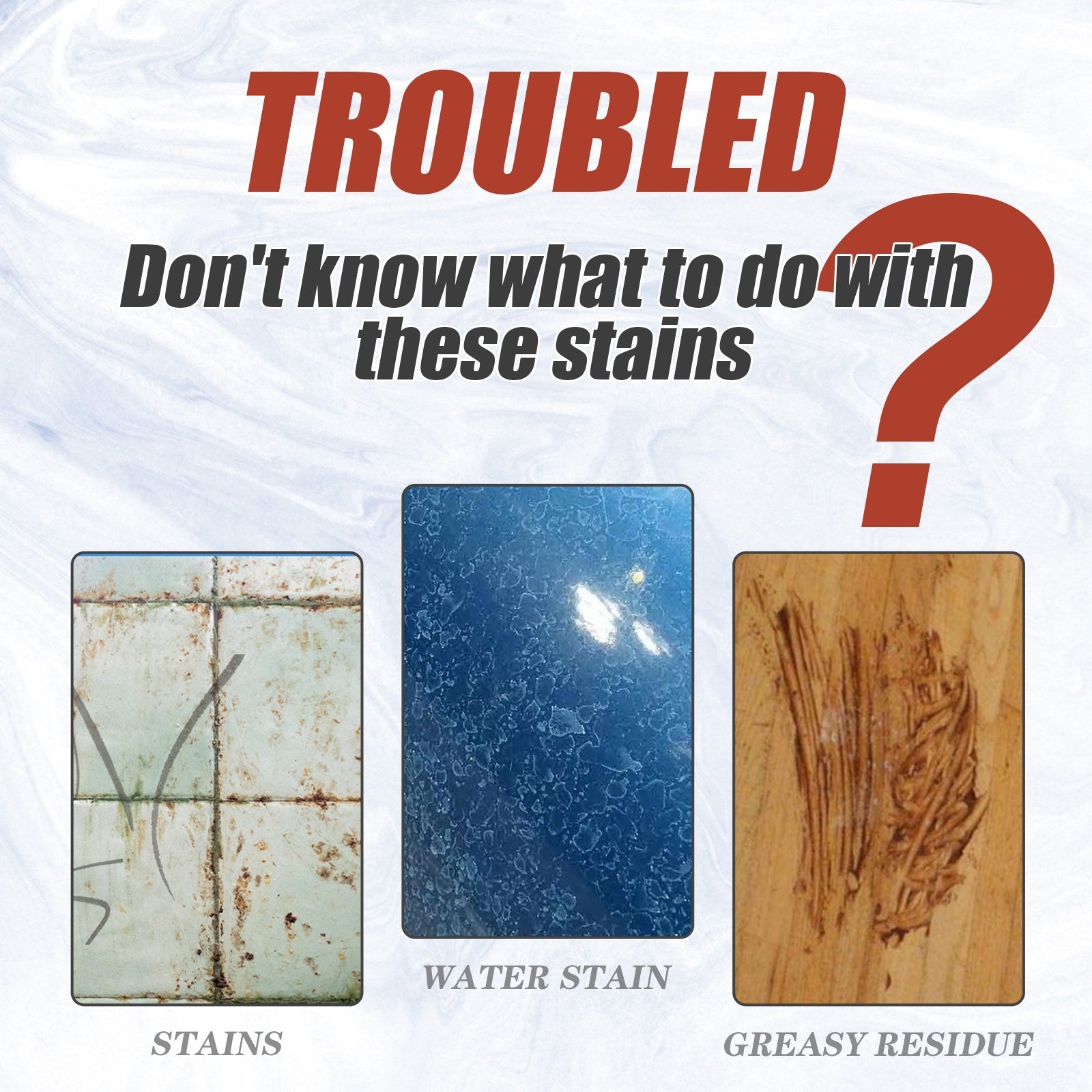 Stone Cleaning Powder, Household Kitchen Countertop Marble Tile Stain Cleaning Decontaminating Polishing Powder