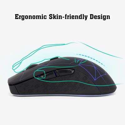 Dual mode wireless mouse silent office colorful illuminated charging Bluetooth mouse for laptops