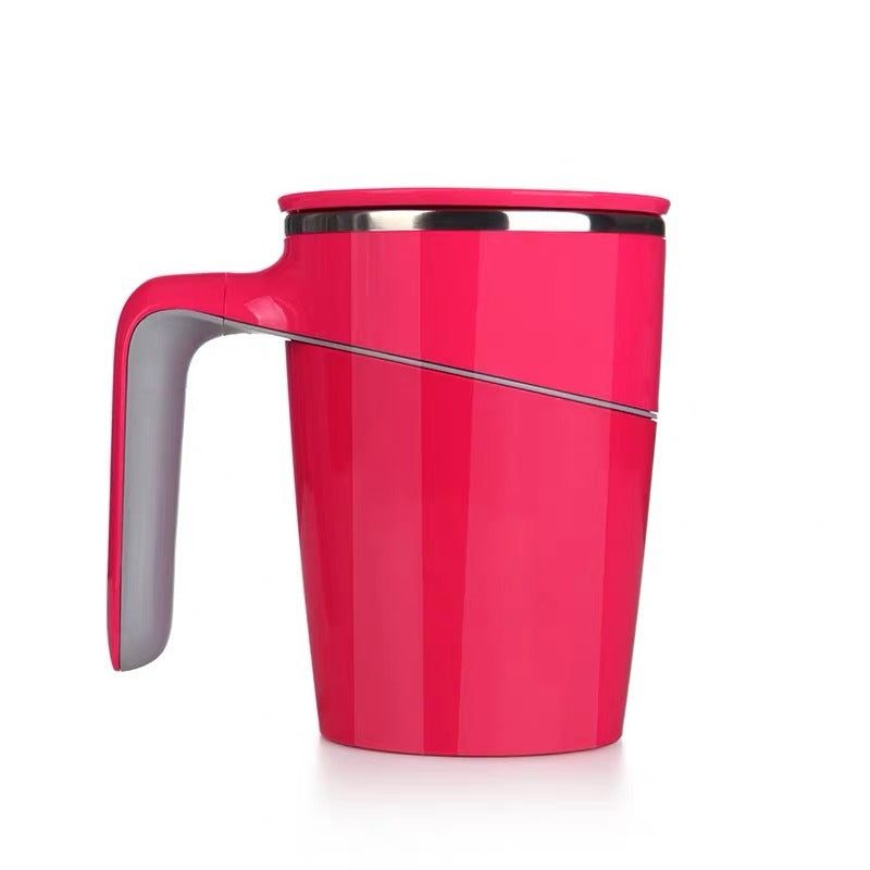Inner Plastic Outer Steel Belt Handle Stainless Steel Thermos Cup Creative Office Anti-Fall Magic Suction Cup Does Not Pour The Cup