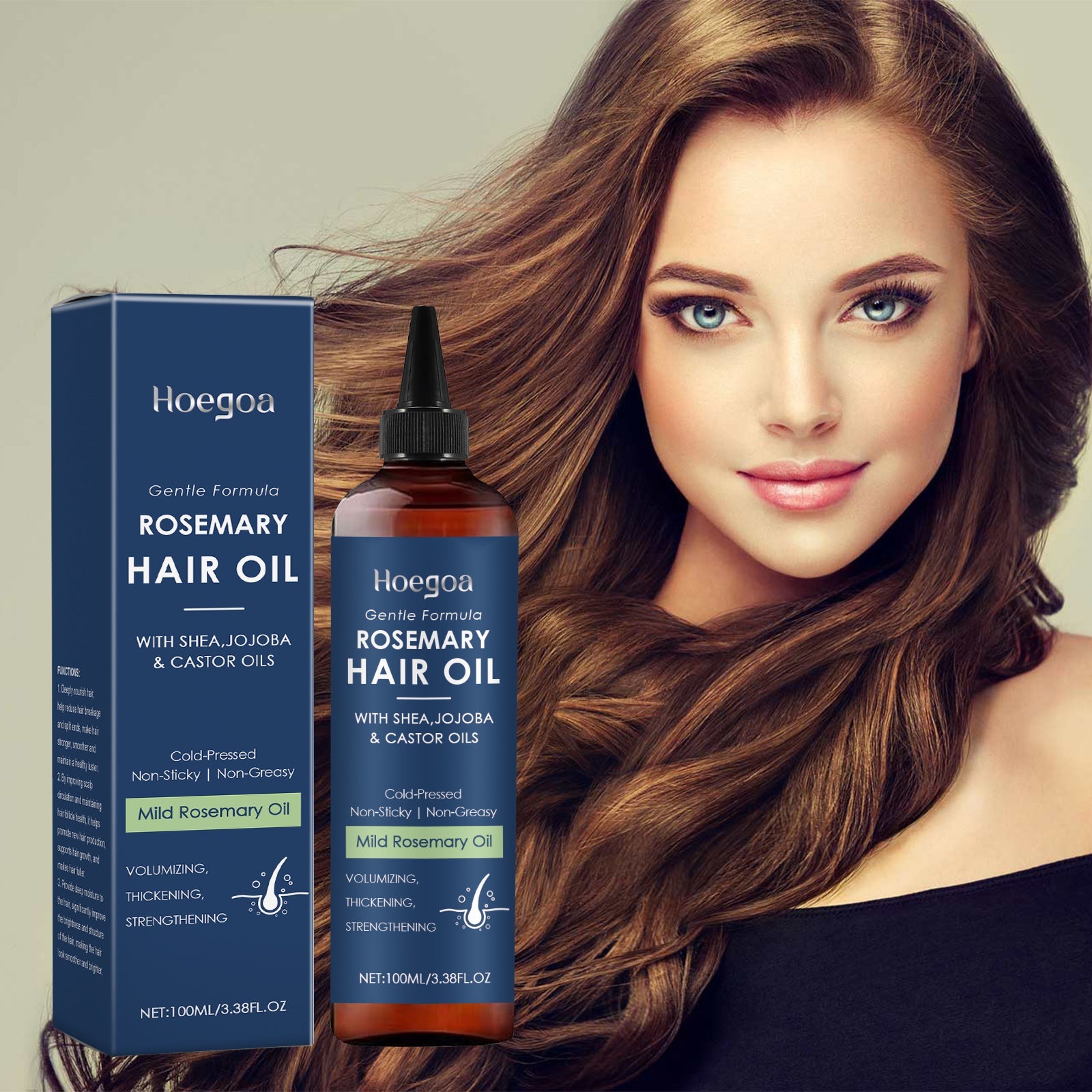 Rosemary Hair Care Oil Nourishes, Strengthens, Smoothes And Improves Scalp Massage Treatment Essence