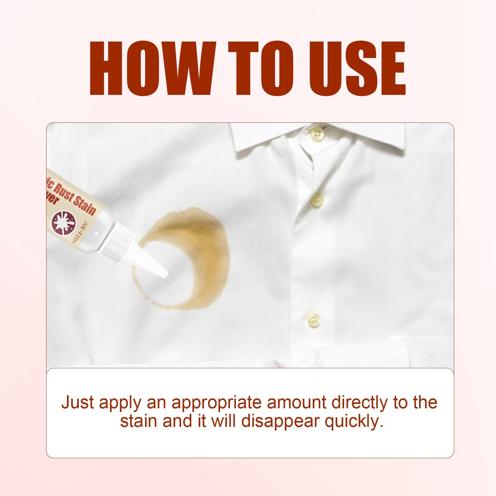 Fabric Rust Stain Remover, Clothes Decontamination Mild Cleaning Agent For Stubborn Oil Stains And Yellow Mildew Spots