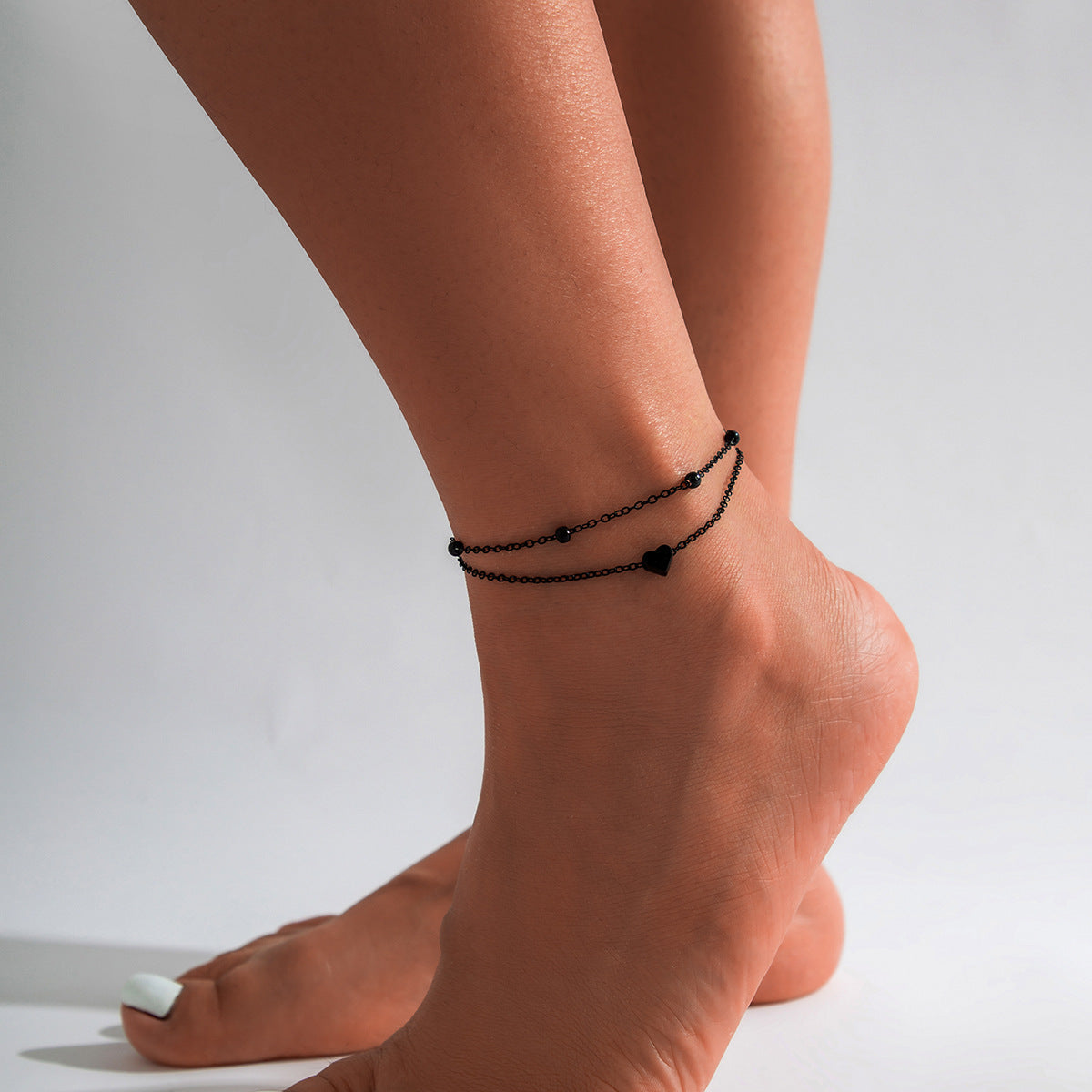 Beach star shaped tassel ankle bracelet, simple foot decoration, fashionable imitation pearl, versatile ankle chain