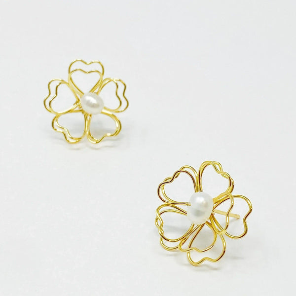 Heart Petals With Freshwater Pearl Earrings - Gifts for You 'n Me
